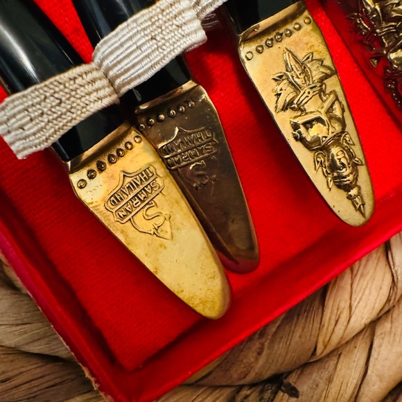 Vintage Stamped Thailand Bronze spoon set - Picture 6 of 10